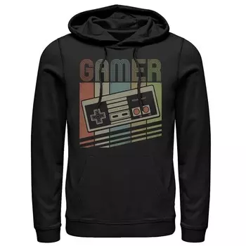 Мужской пуловер с капюшоном для контроллера Nintendo Licensed Character, черный
