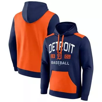 Мужской пуловер с капюшоном Fanatics с фирменным логотипом темно-оранжевого цвета Detroit Tigers Chip In