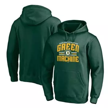 Мужской пуловер с капюшоном Fanatics зеленого цвета с логотипом Oakland Athletics Hometown Collection
