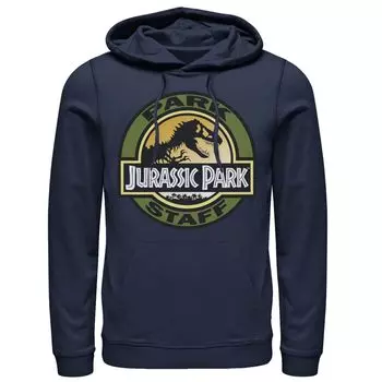 Мужской пуловер с капюшоном и цветами «Парк Юрского периода» Icon T-Rex Skeleton Licensed Character, синий