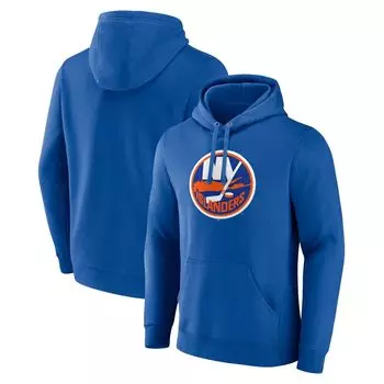 Мужской пуловер с капюшоном и фирменным логотипом Royal New York Islanders Primary Fanatics