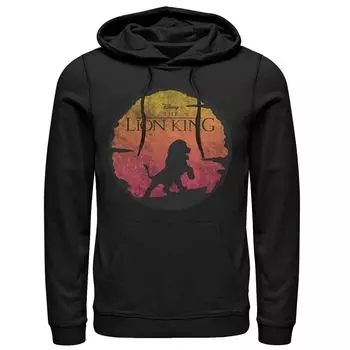 Мужской пуловер с капюшоном и логотипом Disney The Lion King Vintage Sunset