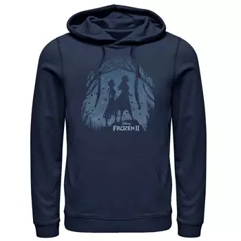 Мужской пуловер с капюшоном и логотипом Frozen 2 Anna & Elsa Forest Silhouette Licensed Character