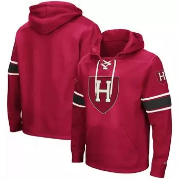 Мужской пуловер с капюшоном и логотипом на шнуровке Harvard Crimson 2.0 Crimson Harvard Crimson 2.0 Colosseum
