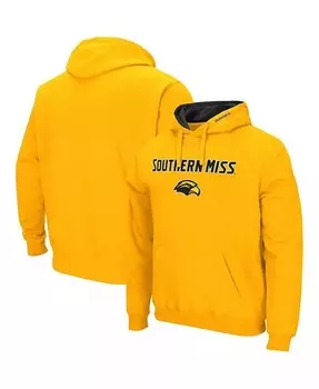 Мужской пуловер с капюшоном и логотипом Southern Miss Golden Eagles Colosseum, черный