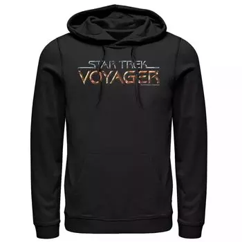 Мужской пуловер с капюшоном и логотипом Star Trek Voyager Title Licensed Character