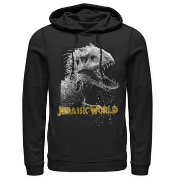 Мужской пуловер с капюшоном и рисунком Jurassic World Indominus Rex Licensed Character, черный