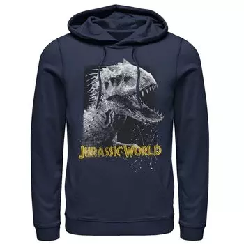 Мужской пуловер с капюшоном и рисунком Jurassic World Indominus Rex Licensed Character, синий