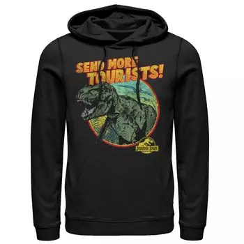 Мужской пуловер с капюшоном из парка Юрского периода T-Rex Send More Tourists Licensed Character