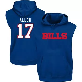 Мужской пуловер с капюшоном Josh Allen Royal Buffalo Bills Big & Tall Muscle Fanatics