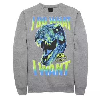 Мужской пуловер с капюшоном Jurassic Park T-Rex I Do What I Want Licensed Character