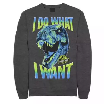 Мужской пуловер с капюшоном Jurassic Park T-Rex I Do What I Want Licensed Character