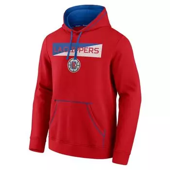 Мужской пуловер с капюшоном красного цвета/Royal LA Clippers Split The Crowd Fanatics