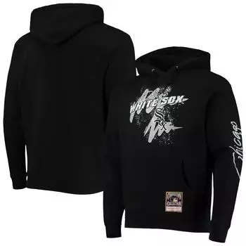 Мужской пуловер с капюшоном Mitchell & Ness Black Chicago White Sox Hyper Hoops