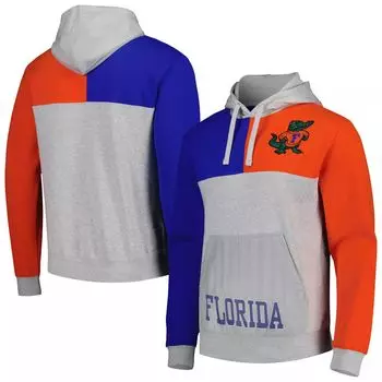 Мужской пуловер с капюшоном Mitchell & Ness Heather Grey Florida Gators Tie Breaker