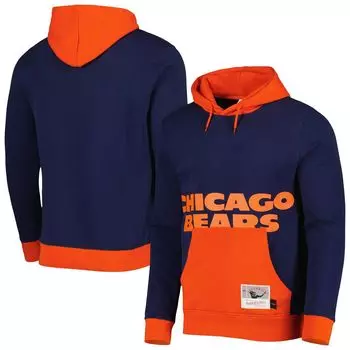 Мужской пуловер с капюшоном Mitchell & Ness Navy Chicago Bears Big Face 5.0