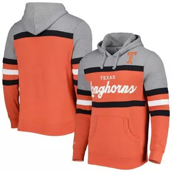 Мужской пуловер с капюшоном Mitchell & Ness Texas Orange Texas Longhorns Head Coach