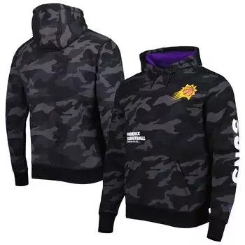 Мужской пуловер с капюшоном New Era черного/камуфляжного цвета Phoenix Suns
