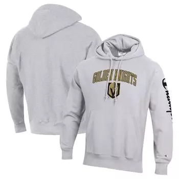 Мужской пуловер с капюшоном обратного переплетения Heather Grey Vegas Golden Knights Champion