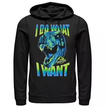 Мужской пуловер с капюшоном «Парк Юрского периода T-Rex I Do What I Want» Licensed Character
