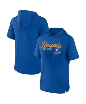 Мужской пуловер с капюшоном Royal Kansas City Royals Offensive Strategy с короткими рукавами Fanatics, синий