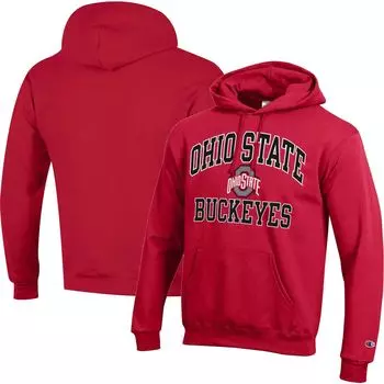 Мужской пуловер с капюшоном Scarlet Ohio State Buckeyes High Motor Champion