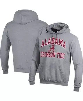 Мужской пуловер с капюшоном серого цвета Alabama Crimson Tide High Motor Champion