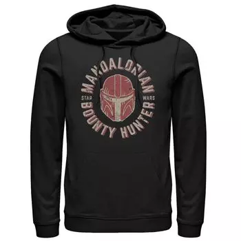 Мужской пуловер с капюшоном The Mandalorian Helmet Stamp Licensed Character