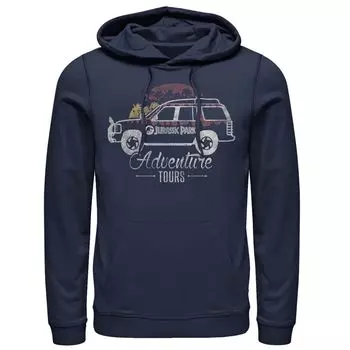 Мужской пуловер с капюшоном в стиле Парк Юрского периода Road Trip Licensed Character