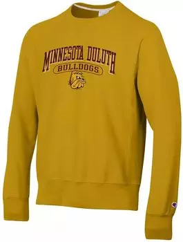 Мужской пуловер с круглым вырезом Champion Minnesota Golden Gophers Gold Vintage обратного переплетения