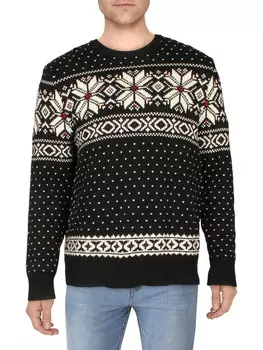 Мужской пуловер с круглым вырезом Fair Isle Polo Ralph Lauren, черный