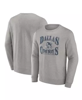 Мужской пуловер с логотипом Heather Charcoal Dallas Cowboys Playability Fanatics