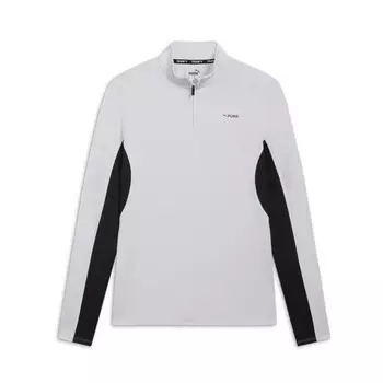 Мужской пуловер с молнией на четверть PUMA FIT Polyspan, цвет Silver Mist