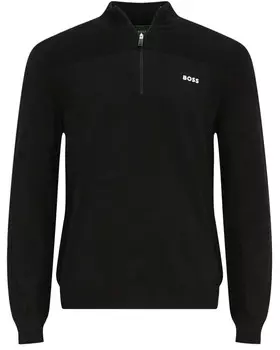 Мужской пуловер с полумолнией Hugo Boss Momentum X Dry Flex, черный