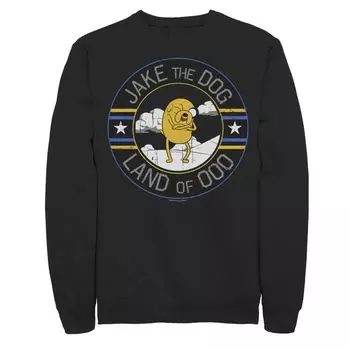 Мужской пуловер с рисунком Cartoon Network Adventure Time Джейк Пес Land Of Ooo Licensed Character, черный