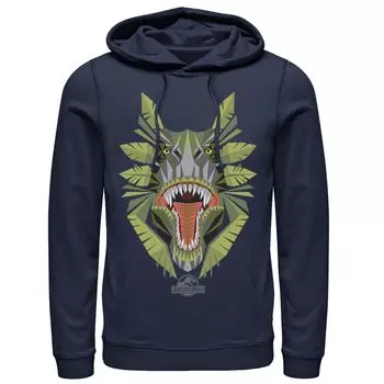 Мужской пуловер с рисунком «Мир Юрского периода Тикизавр Leaf Face Roar» Licensed Character, синий