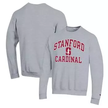 Мужской пуловер с высоким мотором Heather Grey Stanford Cardinal Champion