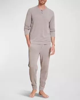 Мужской пуловер с завязками на пуговицах Barefoot Dreams