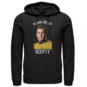 Мужской пуловер Scotty с капюшоном «Звездный путь: оригинальная серия» Beam Me Up Scotty Licensed Character