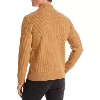 Мужской пуловер в рубчик Alex из натуральной шерсти APC, цвет Tan