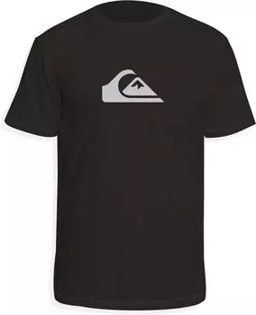 Мужской рашгард Quiksilver Solid Streak с короткими рукавами, черный