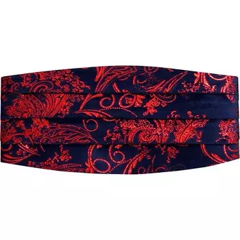 Мужской регулируемый комплект из атласа и пояса с узором пейсли Gioberti, цвет Black Green