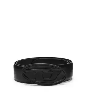 Мужской ремень DIESEL из кожи с металлической пряжкой, черный
