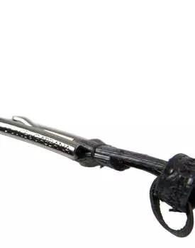 Мужской ремень Dolce & Gabbana из экзотической кожи с металлической пряжкой, черный