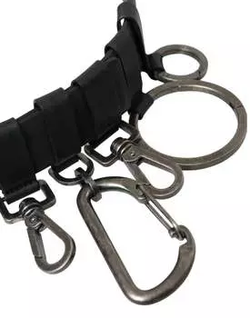 Мужской ремень Dolce & Gabbana из телячьей кожи с металлической пряжкой, черный