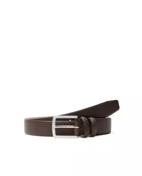 Мужской ремень из 100% кожи с пряжкой Selected, коричневый
