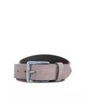 Мужской ремень из бархатистой кожи серо-коричневого цвета Lois, цвет Natural