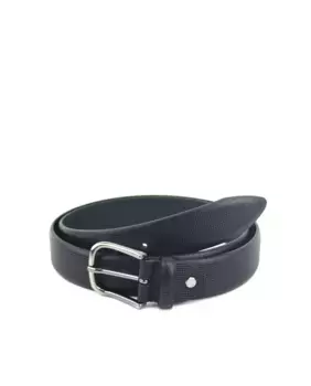 Мужской ремень из черной воловьей кожи Privata, чёрный