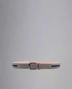 Мужской ремень из гладкой бычьей кожи Paul & Shark, бежевый