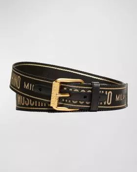 Мужской ремень из лямок с логотипом Moschino, цвет Black Multi
